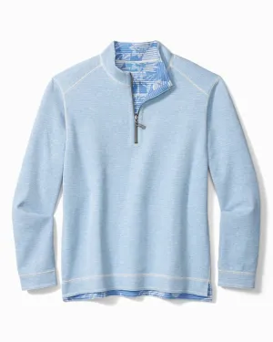 Men's Tommy Bahama | Costa Flora Half Zip | Infinity Pool Heather