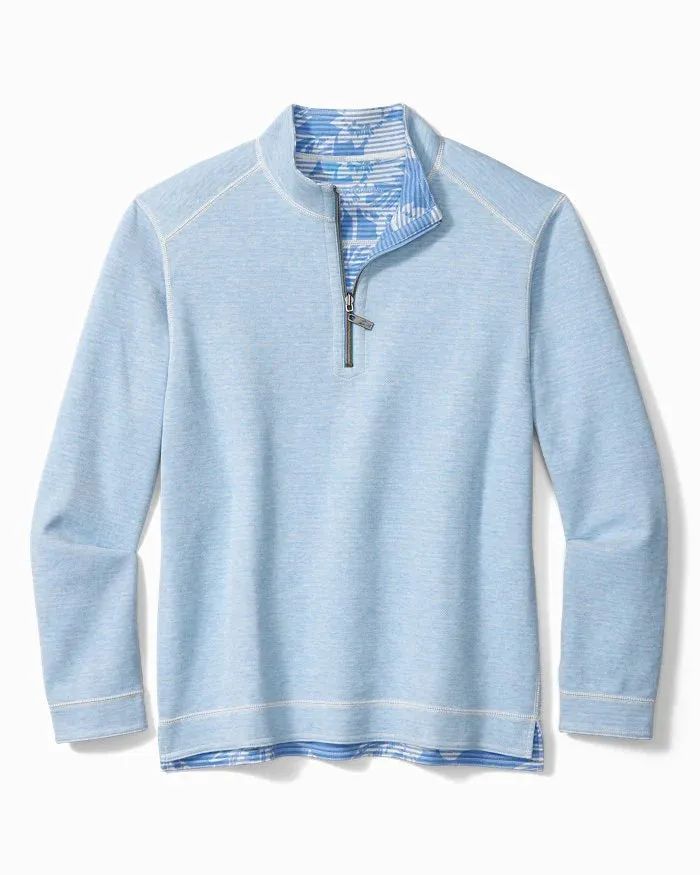 Men's Tommy Bahama | Costa Flora Half Zip | Infinity Pool Heather