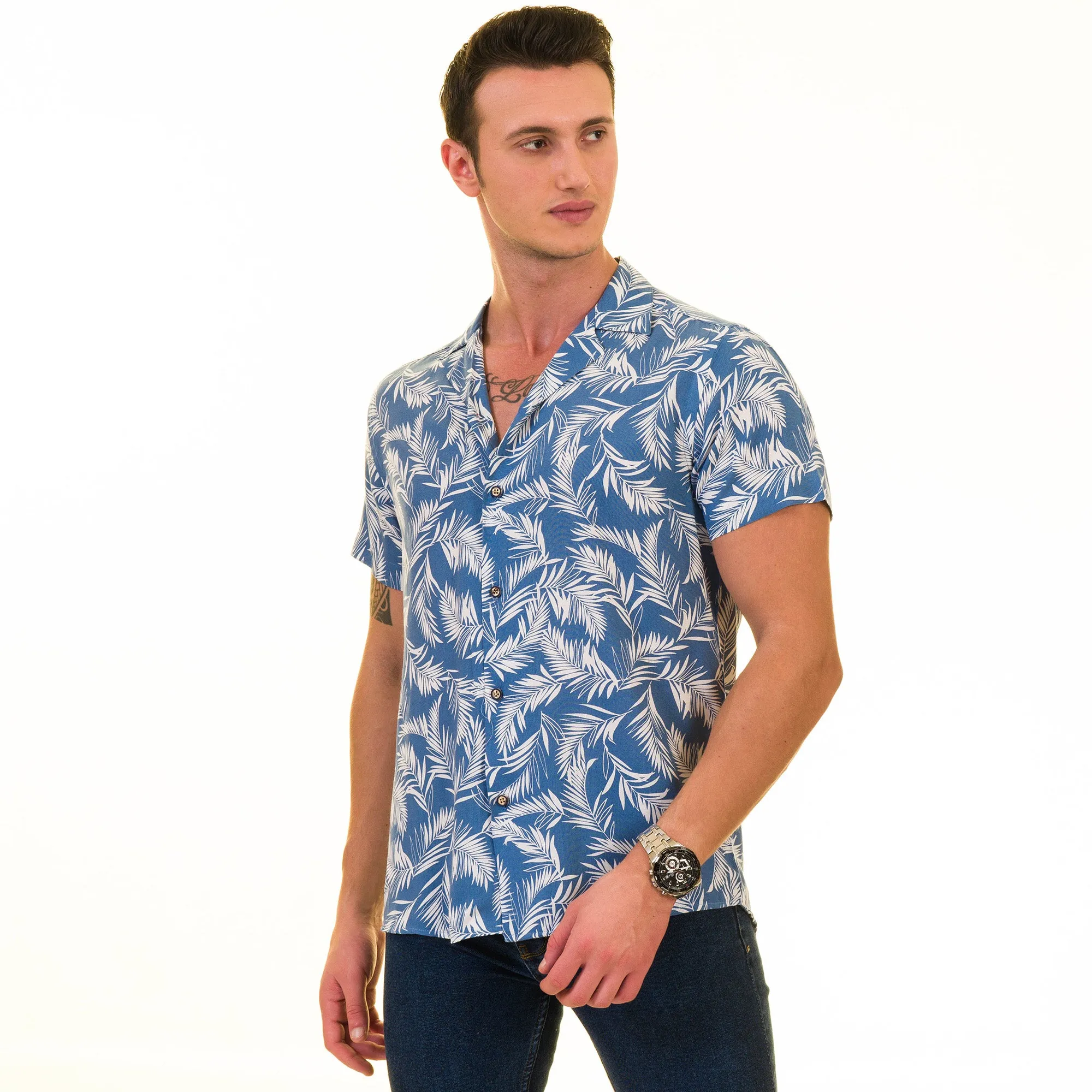 Multi Color European Made & Designed Hawaiian Summer Shirts For Men