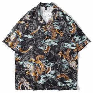 Neo Brawler Dragon Skies Hawaiian Beach Shirt