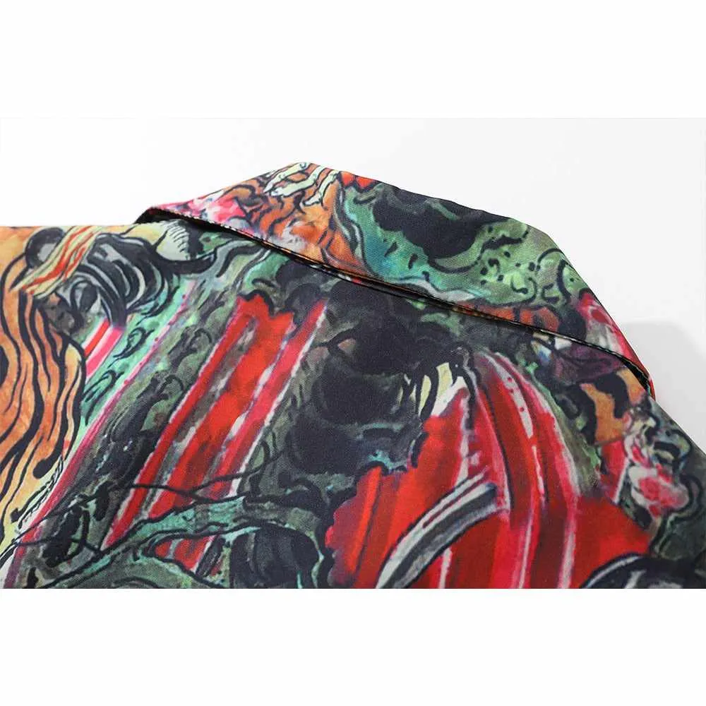 Neo Brawler Tiger Skeleton Hawaiian Beach Shirt
