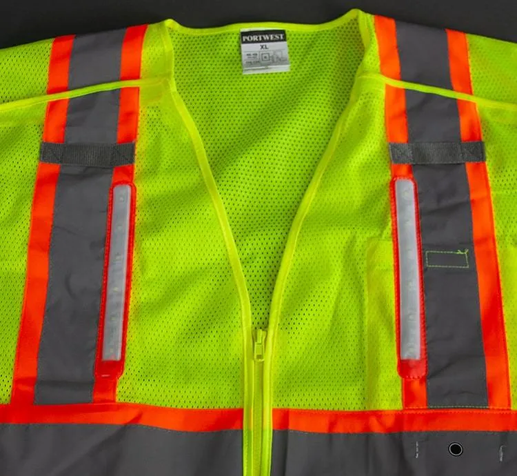Nite Beams Class 2 LED Solid Adjustable Breakaway Public Safety Vest, Medium - 6XL