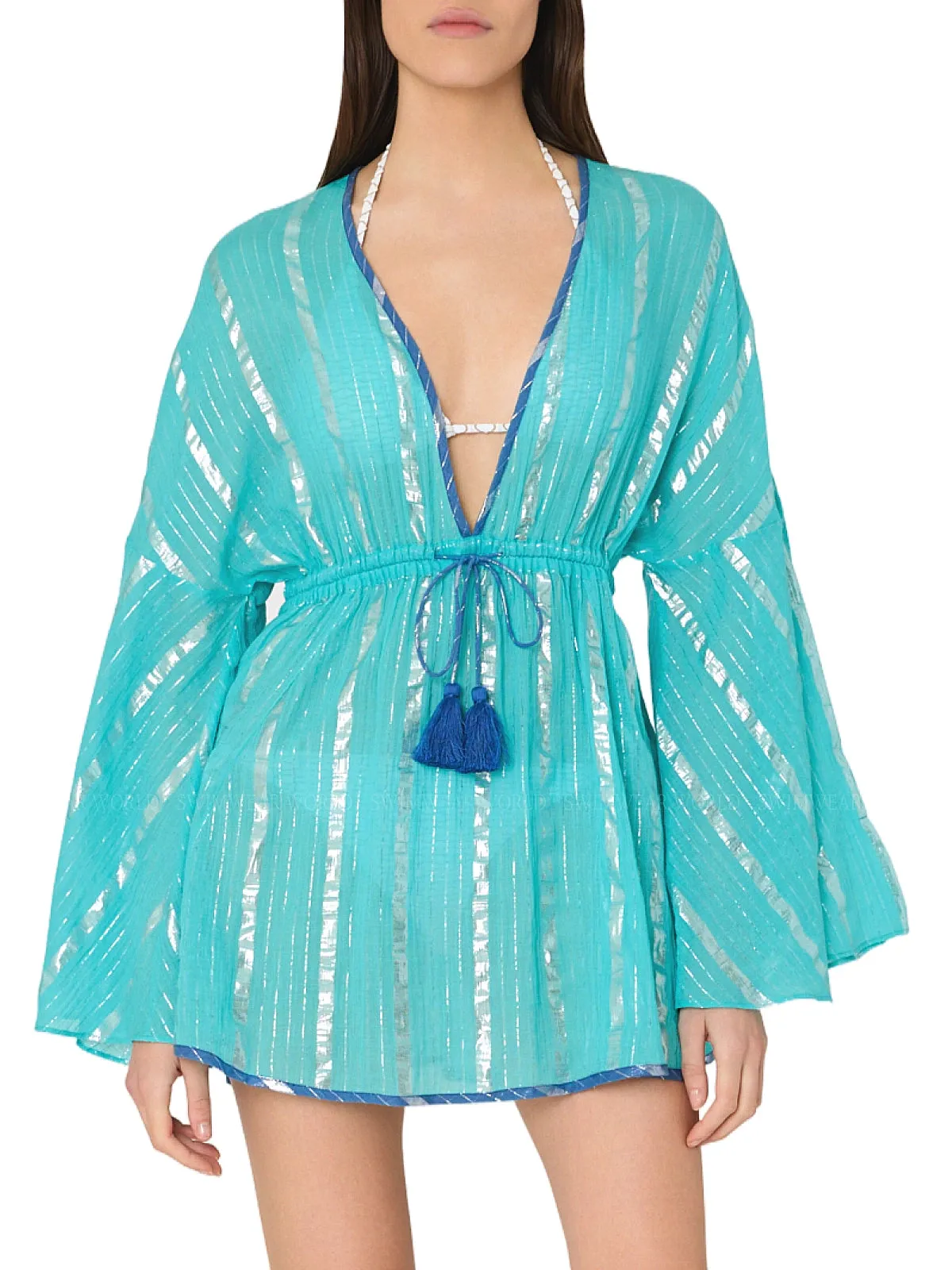 Olympia Lurex Stripe Cover Up ::RET