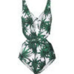 One Piece Strappy biquini High Waist Women cut Bamboo bikiniFemale Bathing Suits Monokini S61A432R