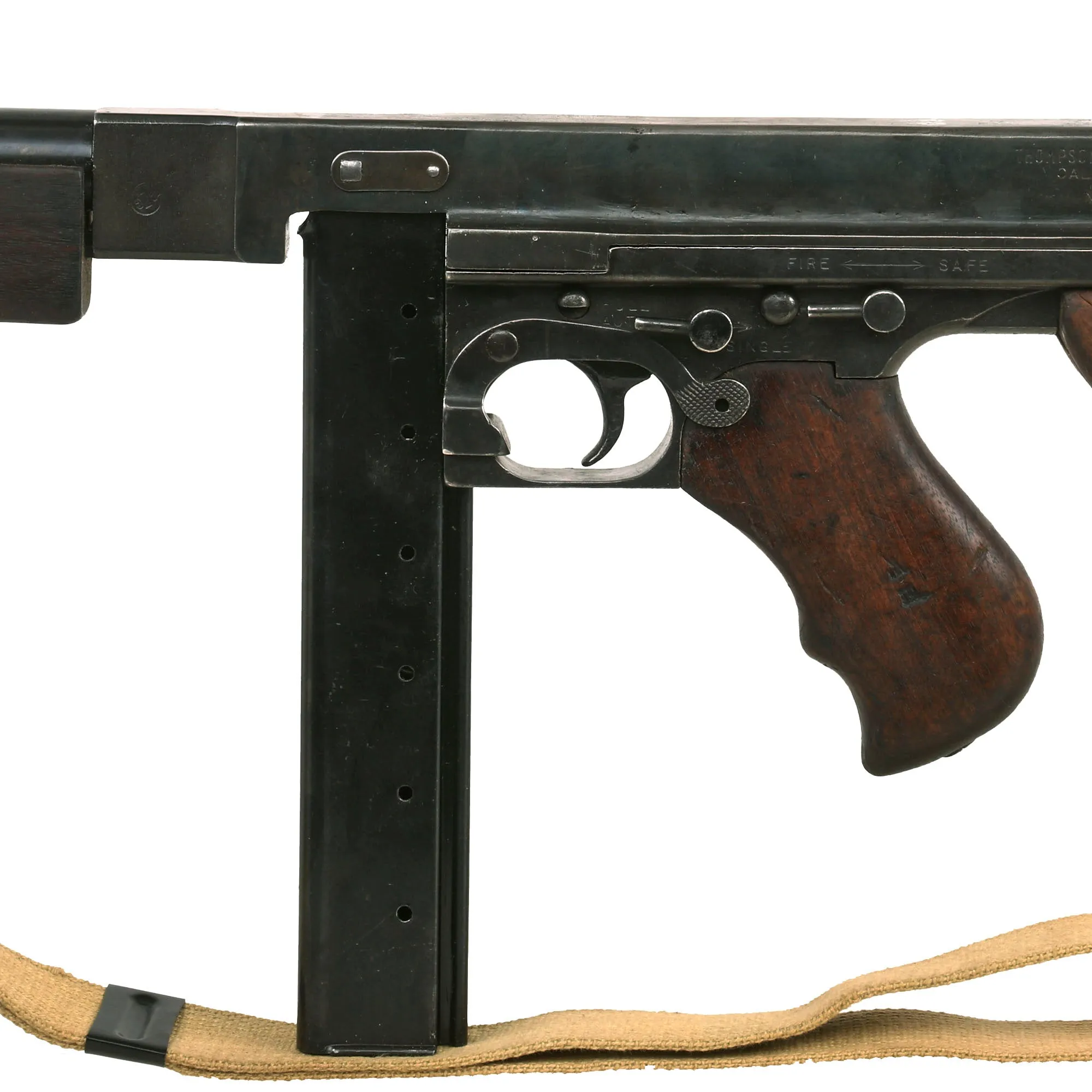 Original U.S. WWII Thompson M1 Display Submachine Gun by Auto Ordnance Serial NO. 190167 - Original WWII Parts