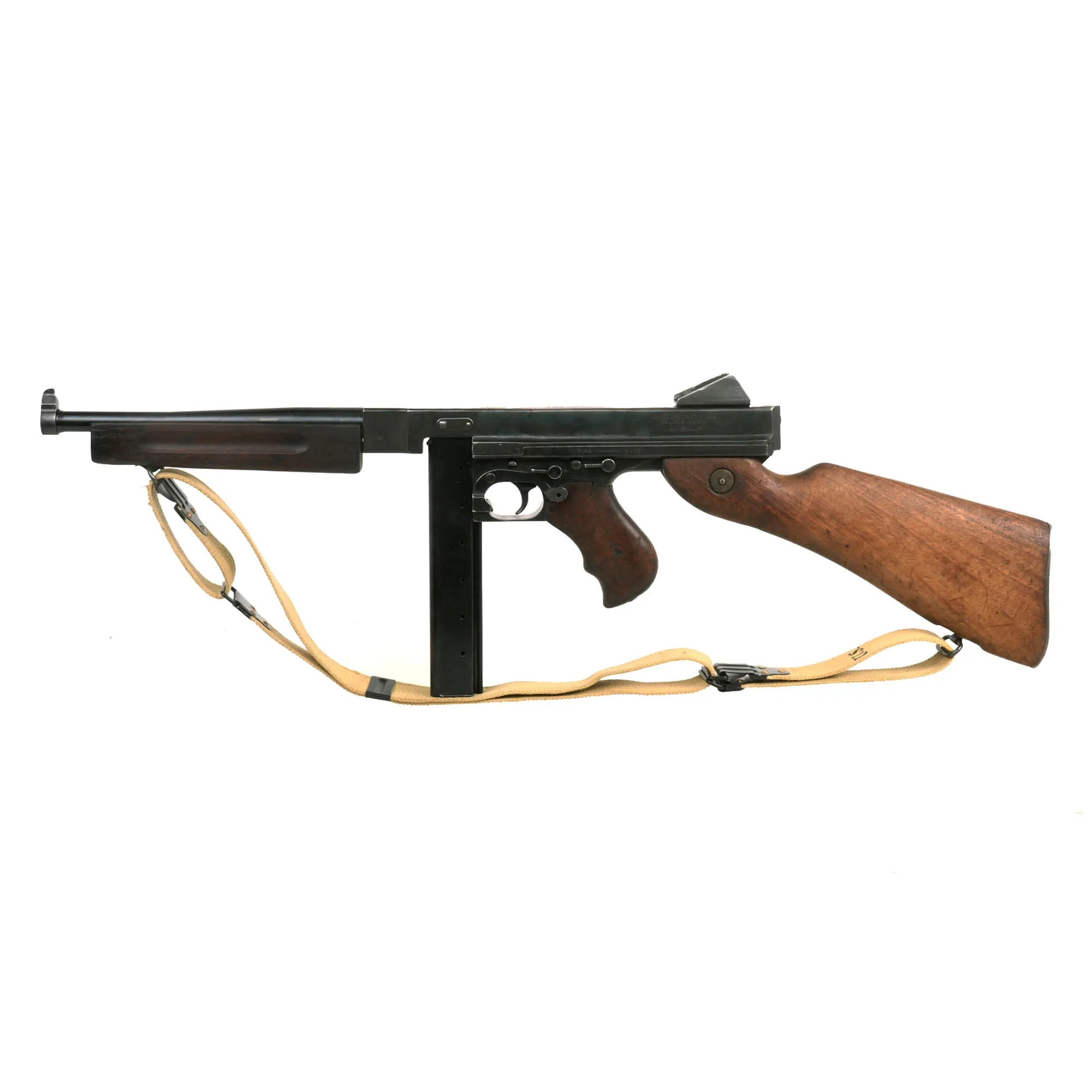 Original U.S. WWII Thompson M1 Display Submachine Gun by Auto Ordnance Serial NO. 190167 - Original WWII Parts