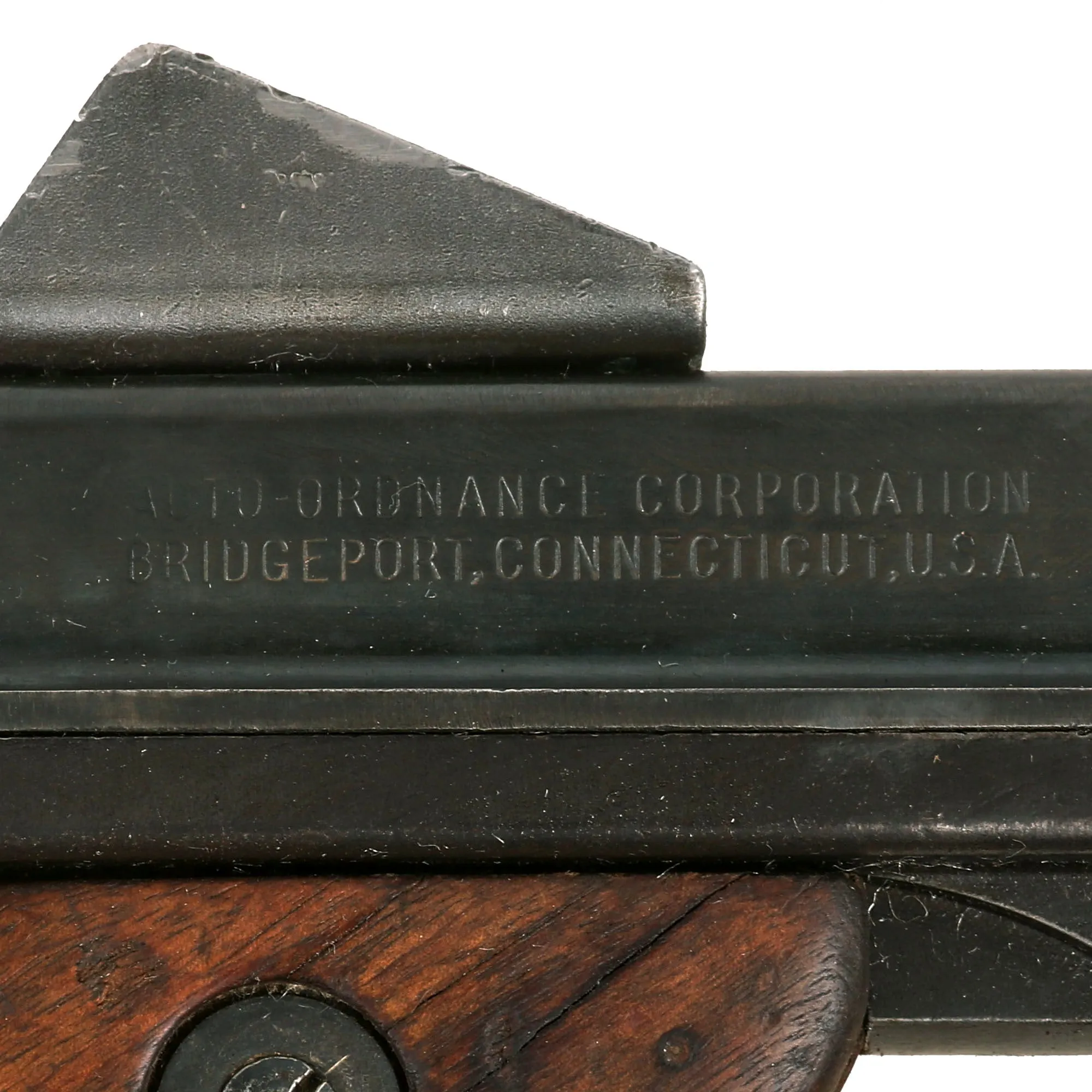Original U.S. WWII Thompson M1 Display Submachine Gun by Auto Ordnance Serial NO. 190167 - Original WWII Parts