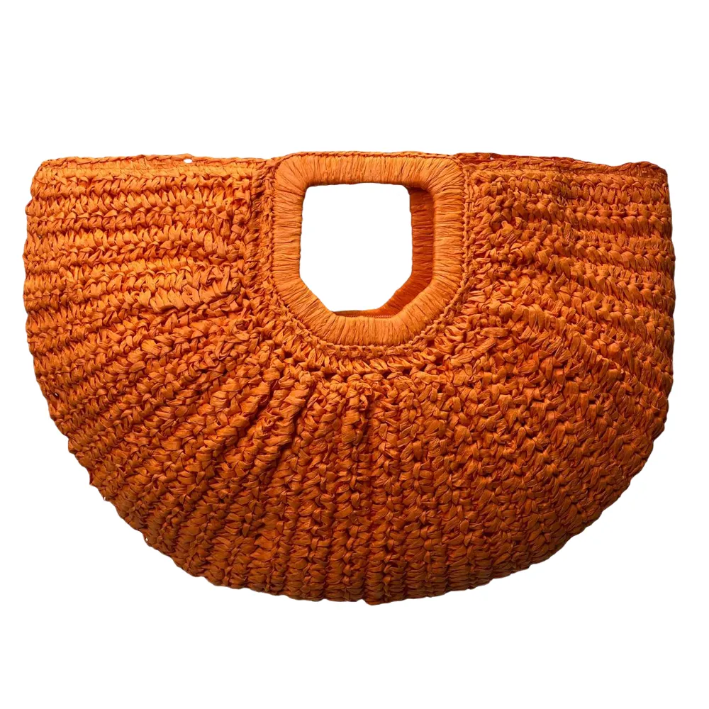 ovall straw beach bag