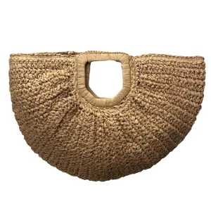 ovall straw beach bag