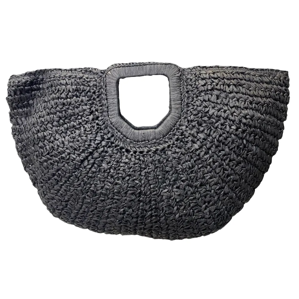 ovall straw beach bag