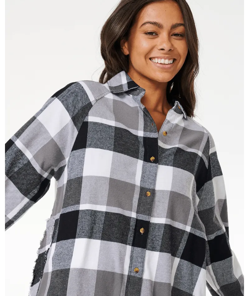 PACIFIC DREAMS COTTON FLANNEL - CHARCOAL