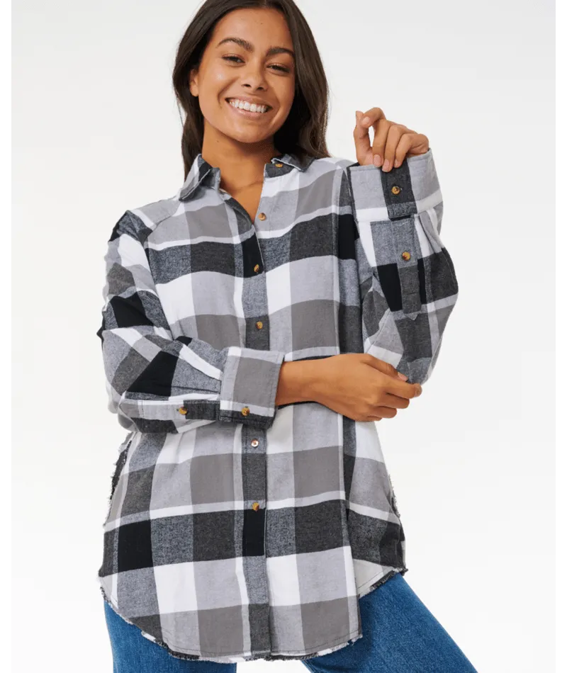 PACIFIC DREAMS COTTON FLANNEL - CHARCOAL