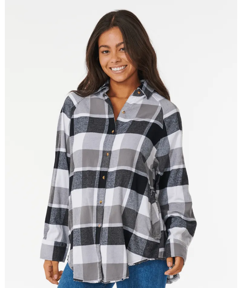 PACIFIC DREAMS COTTON FLANNEL - CHARCOAL
