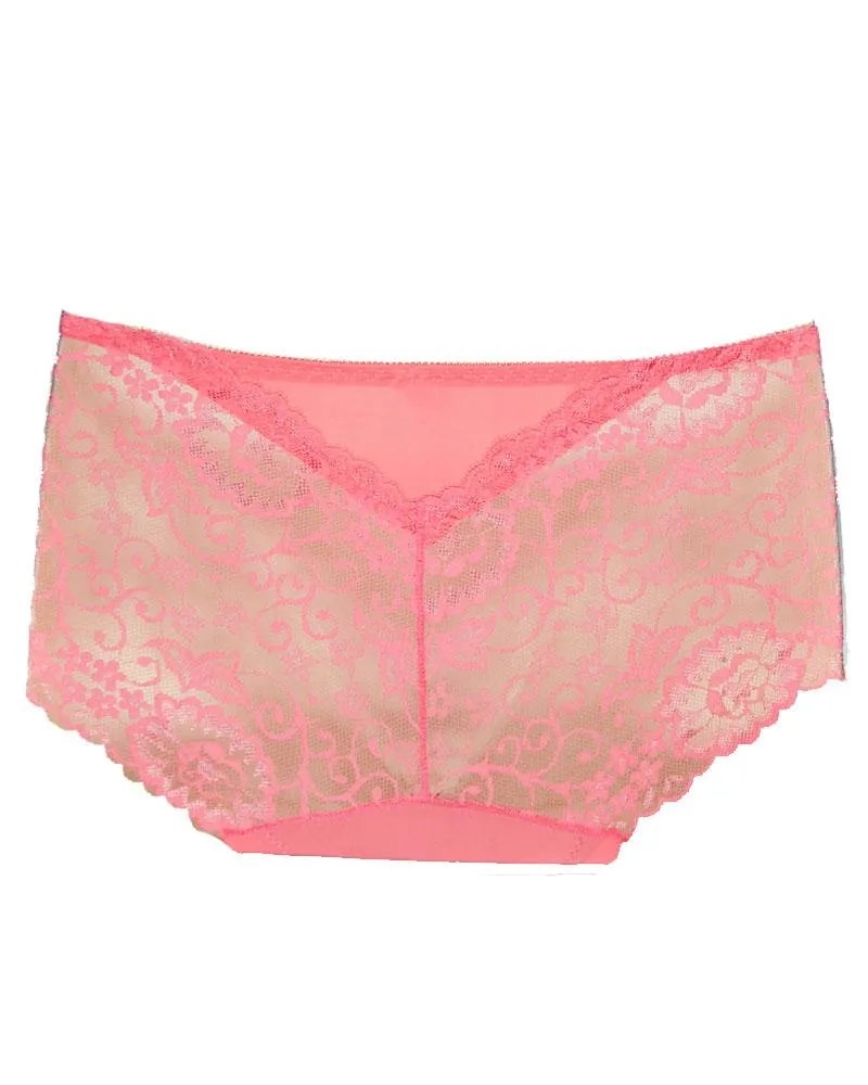 Pack of 5 - Embroidered Cotton Net Panty For Women