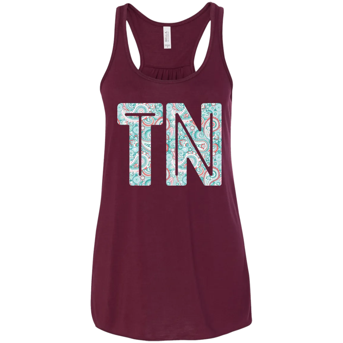 Paisley Tennessee Flowy Racerback Tank – Perfect Southern State Shirt