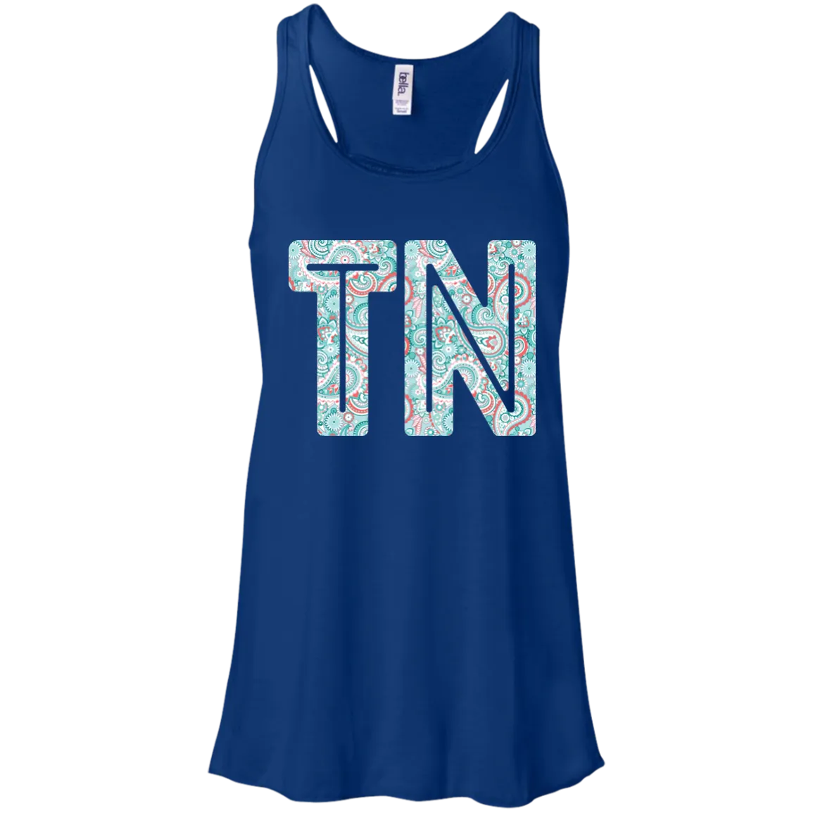 Paisley Tennessee Flowy Racerback Tank – Perfect Southern State Shirt