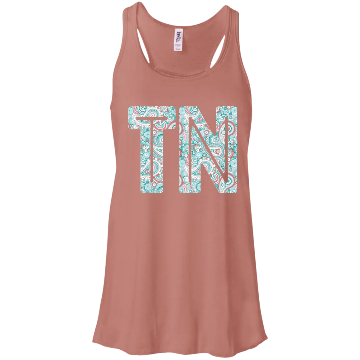 Paisley Tennessee Flowy Racerback Tank – Perfect Southern State Shirt
