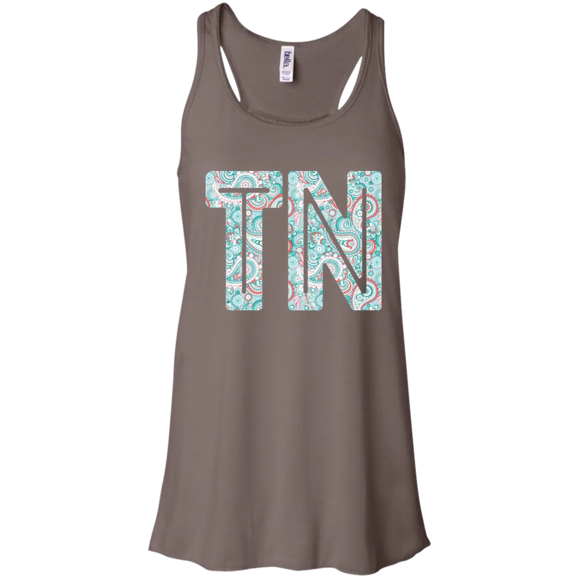 Paisley Tennessee Flowy Racerback Tank – Perfect Southern State Shirt