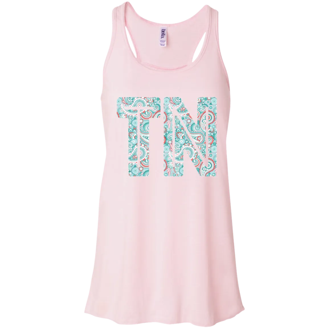 Paisley Tennessee Flowy Racerback Tank – Perfect Southern State Shirt