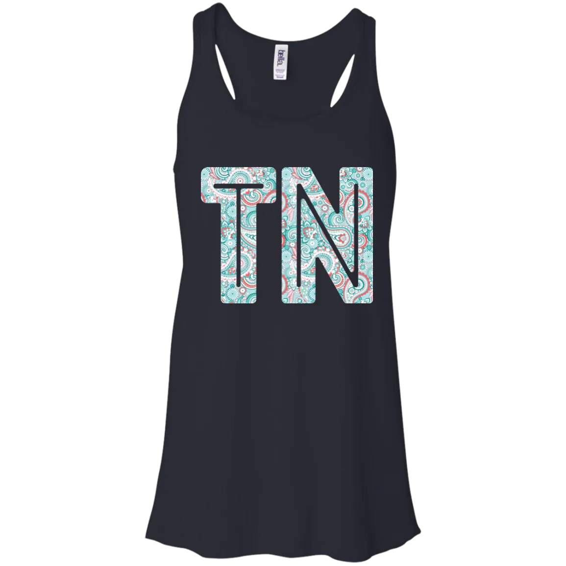 Paisley Tennessee Flowy Racerback Tank – Perfect Southern State Shirt