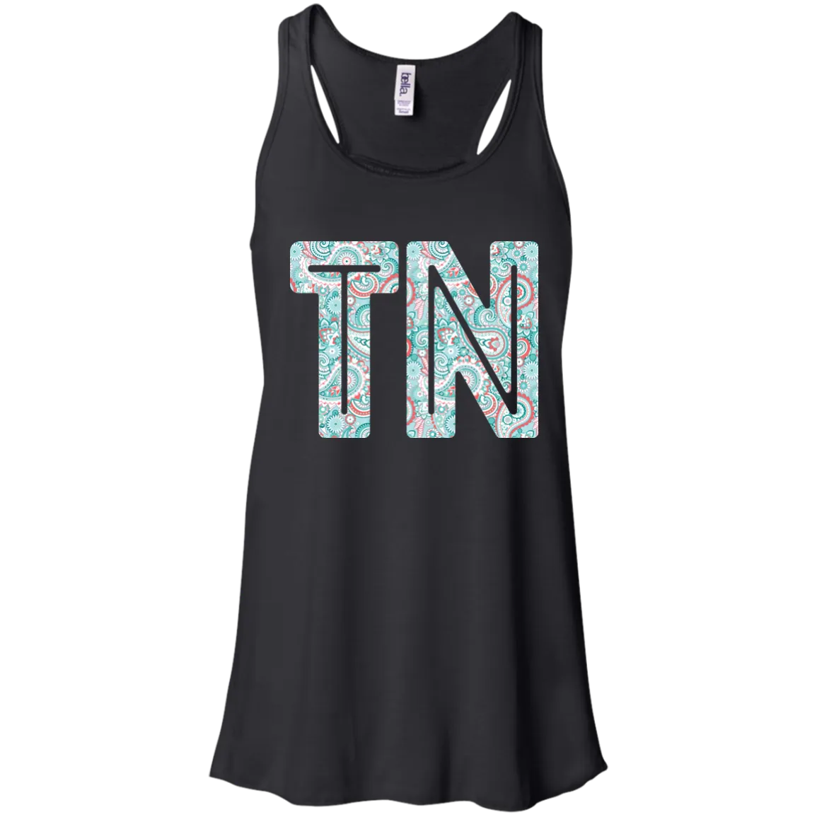 Paisley Tennessee Flowy Racerback Tank – Perfect Southern State Shirt