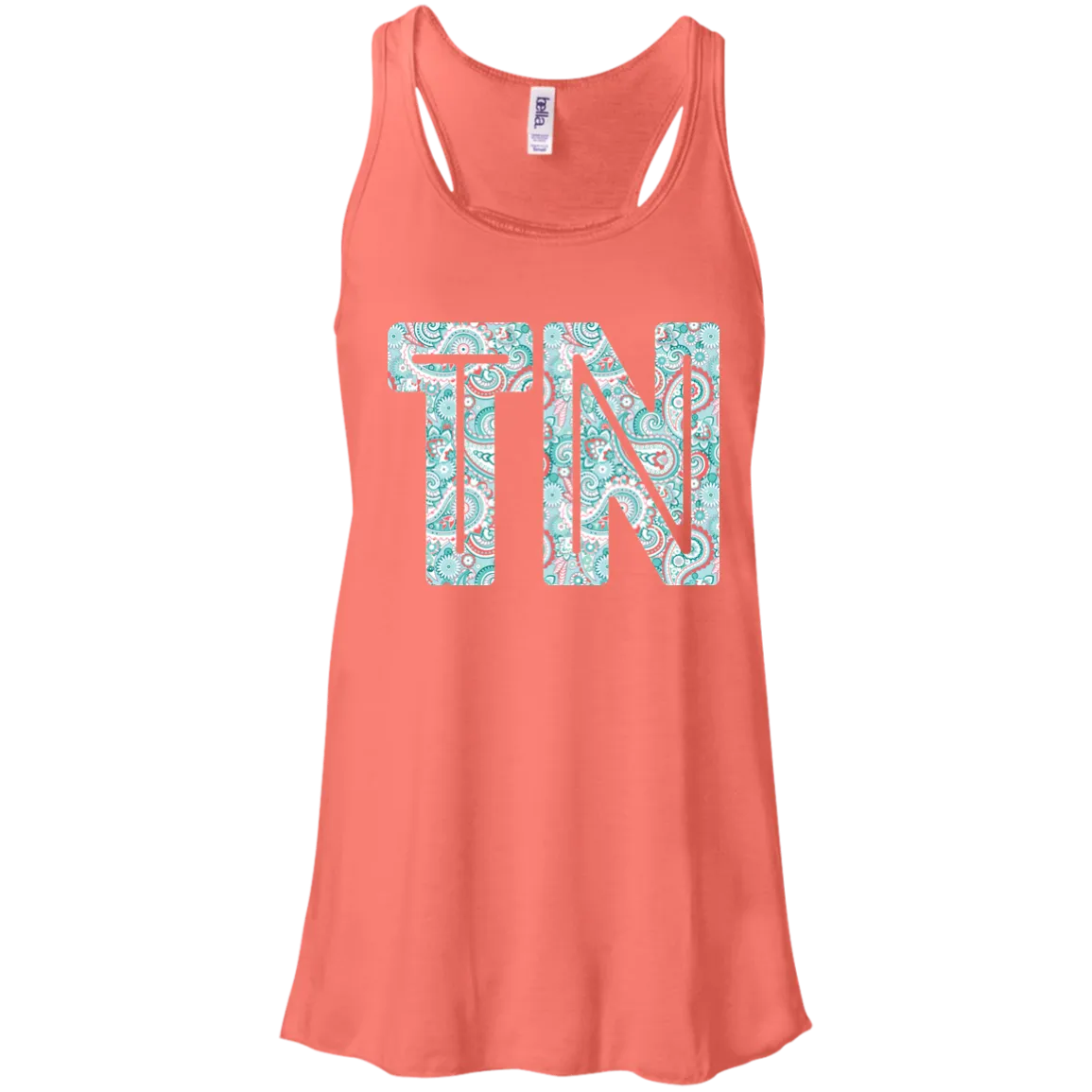 Paisley Tennessee Flowy Racerback Tank – Perfect Southern State Shirt