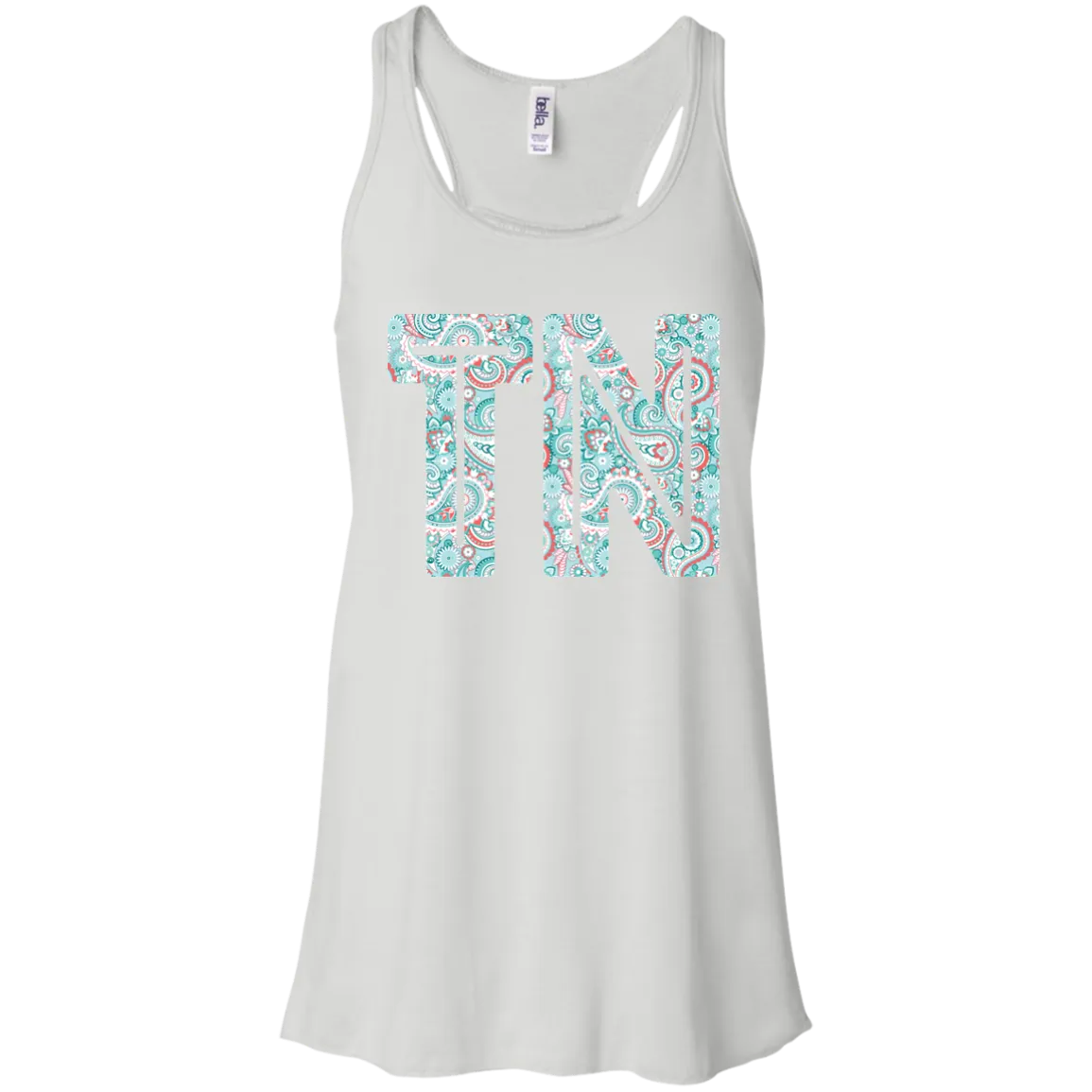Paisley Tennessee Flowy Racerback Tank – Perfect Southern State Shirt