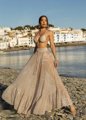 Paloma Beach Sheer Skirt Cover-Up – Luxury Resortwear 2025