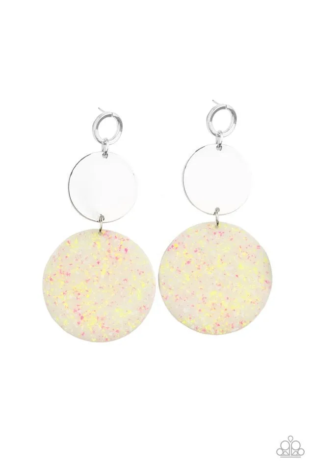 Paparazzi Beach Day Glow Earrings Yellow