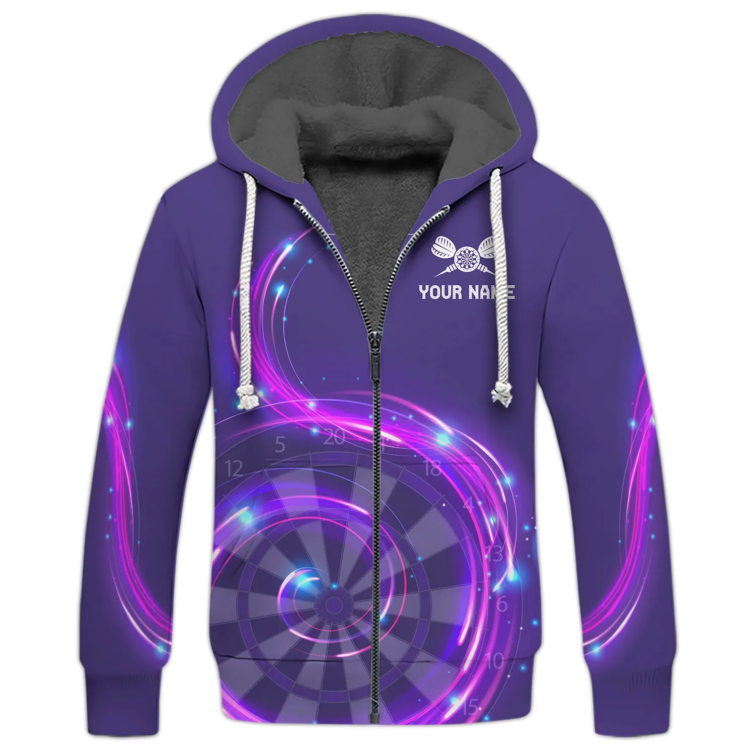 Personalized Name Darts Purple 3D Printed Shirts