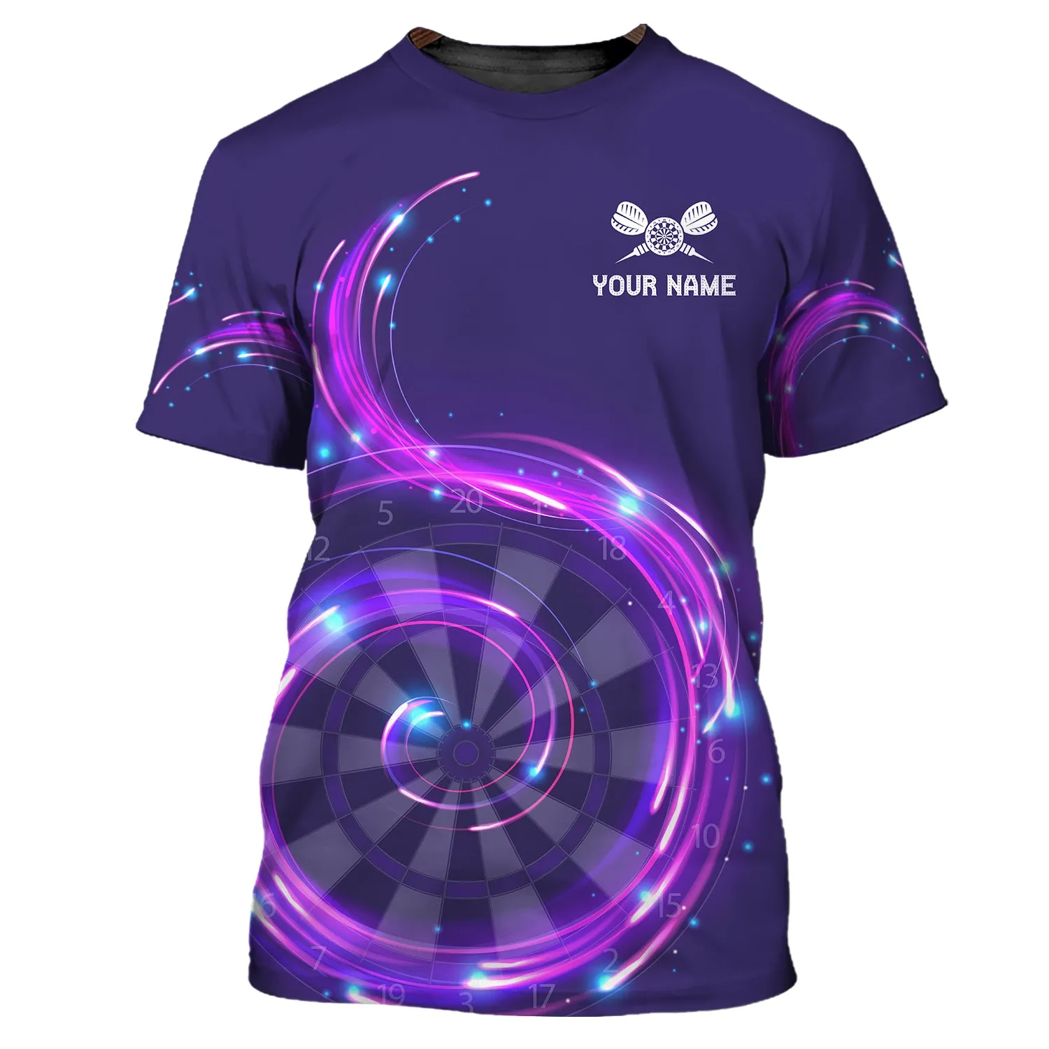 Personalized Name Darts Purple 3D Printed Shirts