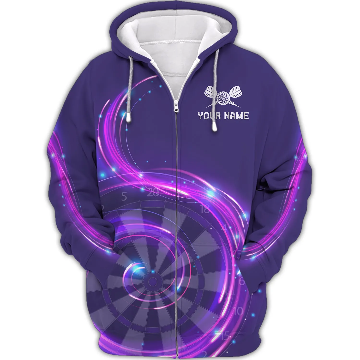Personalized Name Darts Purple 3D Printed Shirts