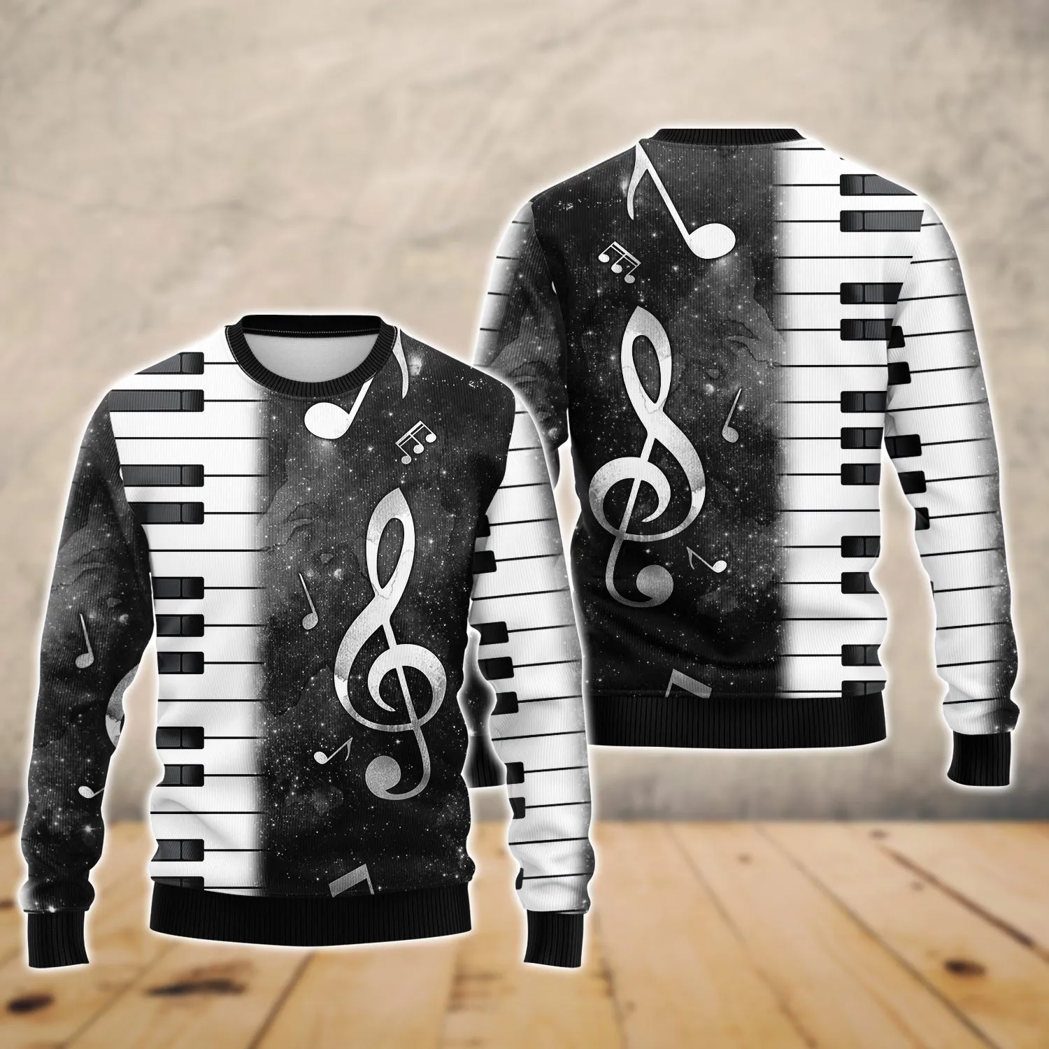 Piano Music 3D Printed Shirts Gift for Piano Lover Multicolor