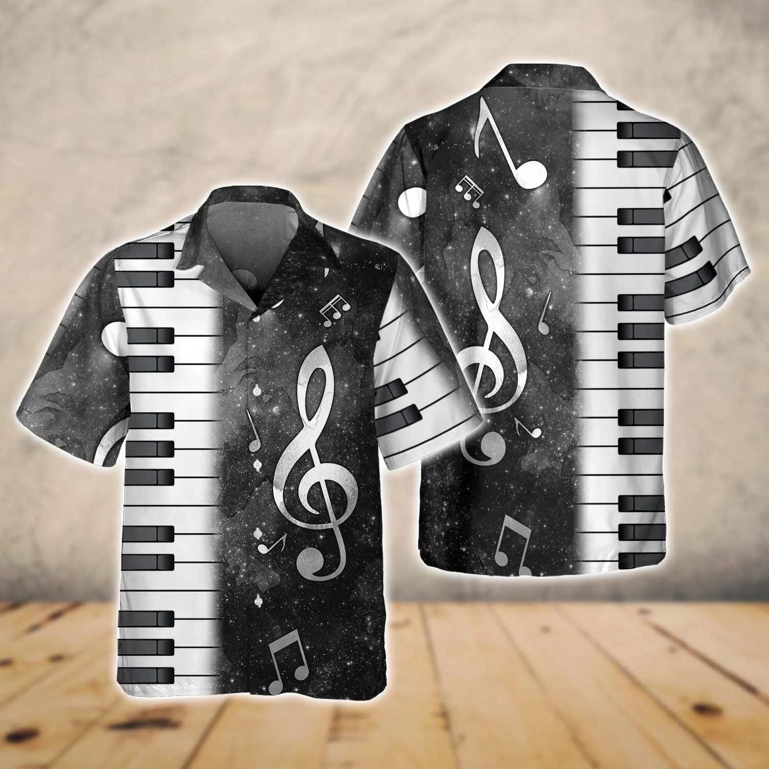Piano Music 3D Printed Shirts Gift for Piano Lover Multicolor