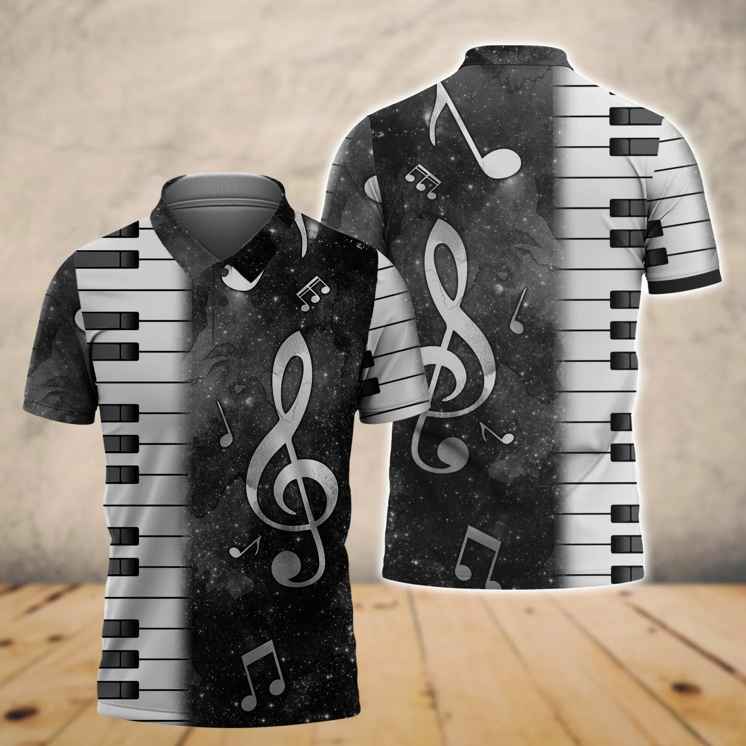 Piano Music 3D Printed Shirts Gift for Piano Lover Multicolor
