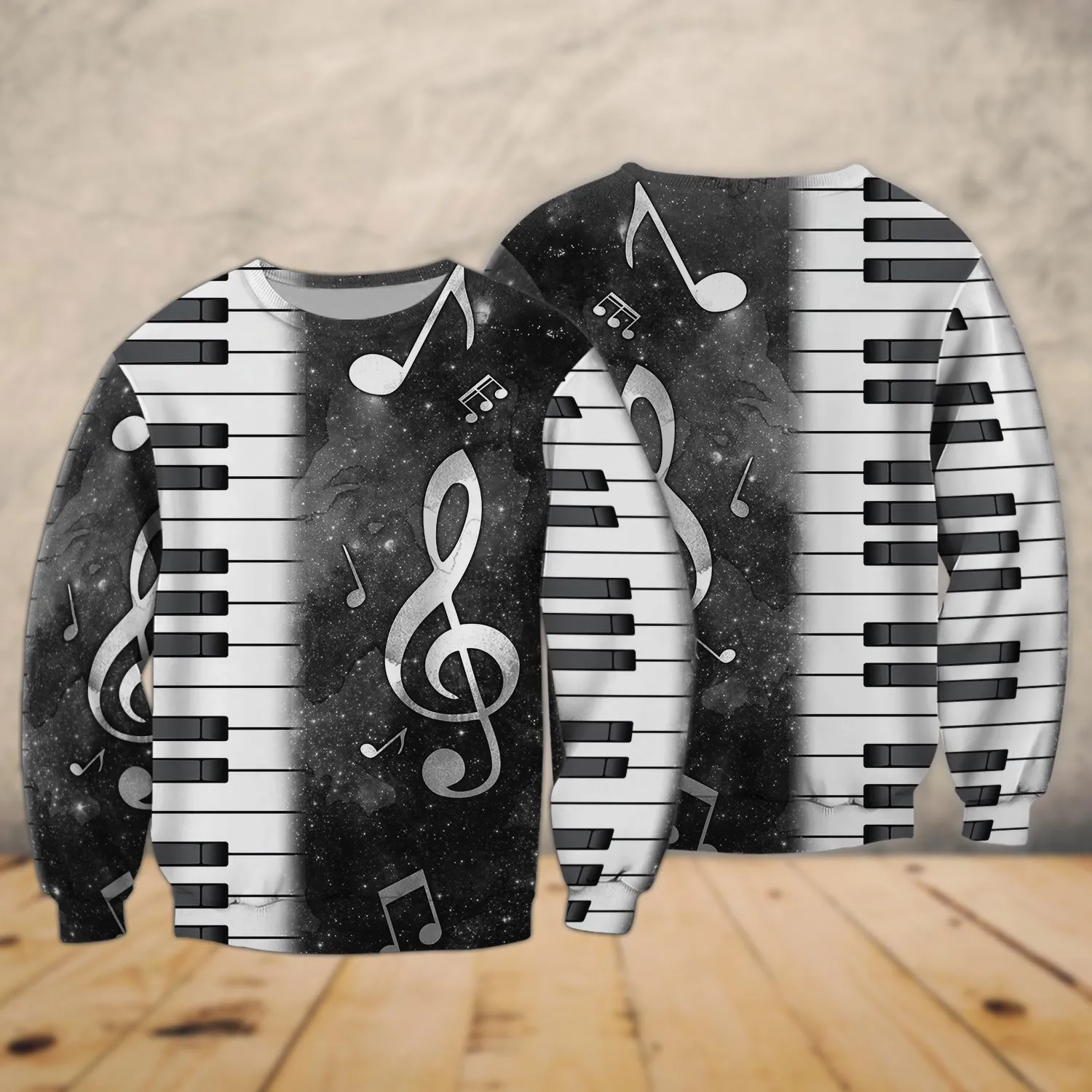 Piano Music 3D Printed Shirts Gift for Piano Lover Multicolor