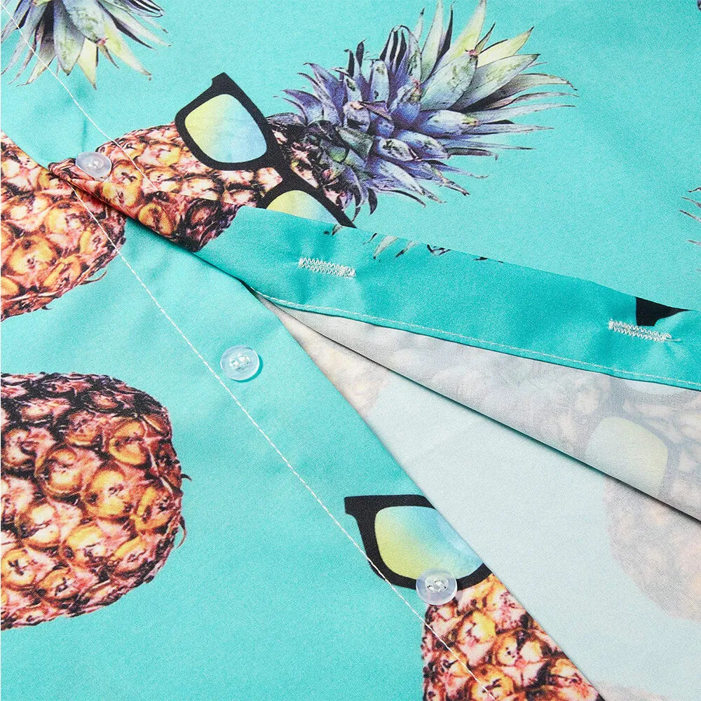 Pineapple Tropical Hawaiian Shirt Green
