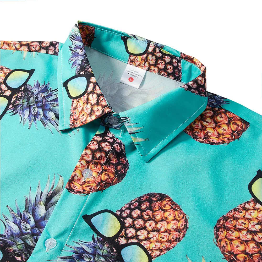 Pineapple Tropical Hawaiian Shirt Green