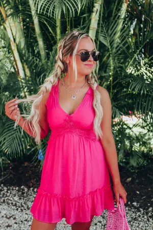 Pink Kiss Empire Waist Dress