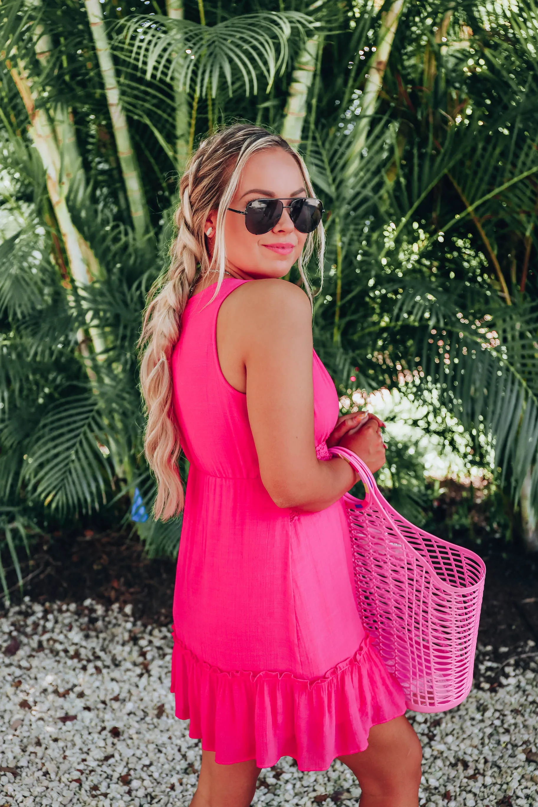 Pink Kiss Empire Waist Dress