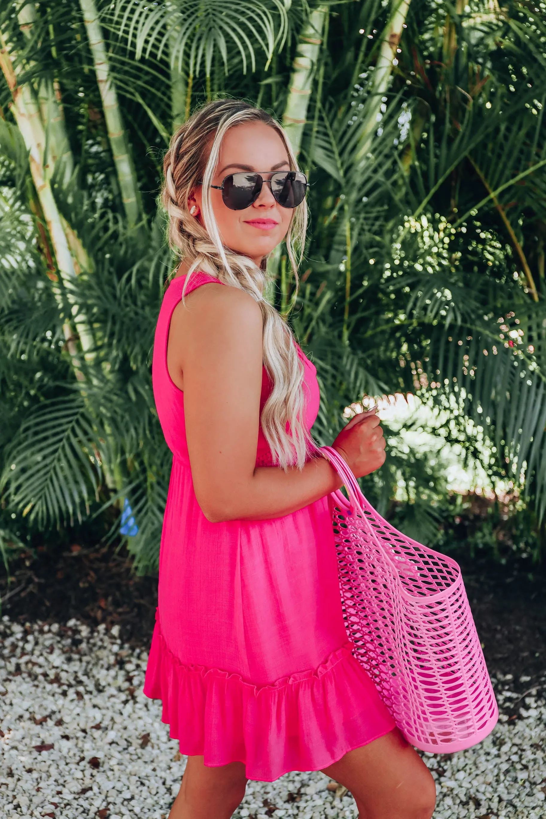 Pink Kiss Empire Waist Dress