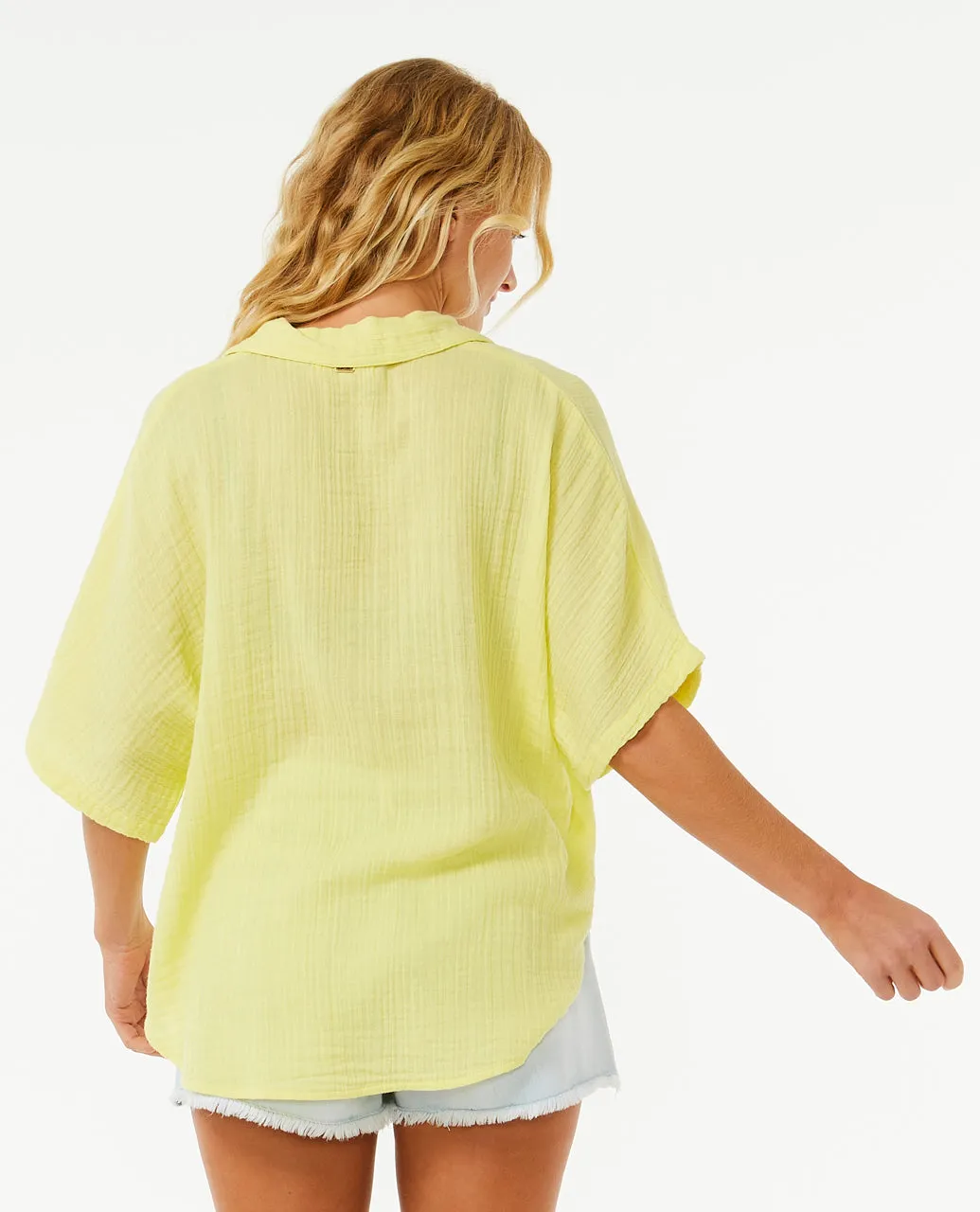 PREMIUM SURF SHORT SLEEVE SHIRT - BRIGHT YELLOW