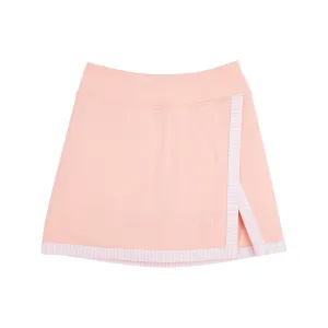 Prepletic™ Samantha Skort - Pompano Peach with Palm Beach Pink Stripe & Palm Beach Pink Stork