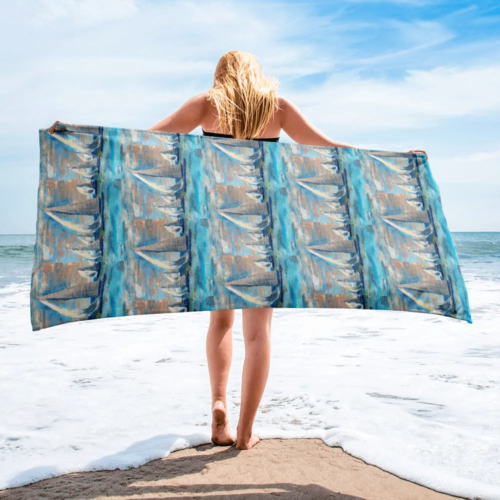 "Marina City"- Beach Towel