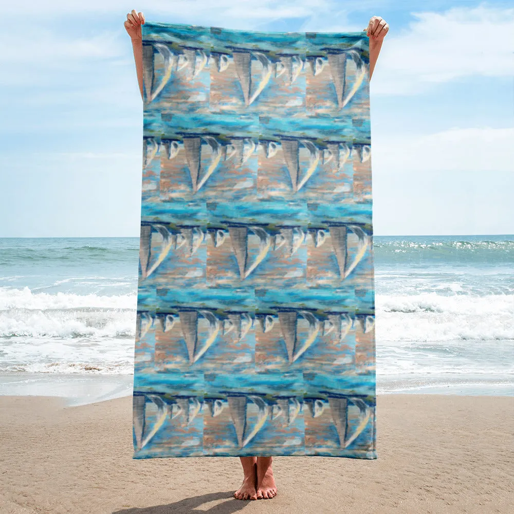 "Marina City"- Beach Towel
