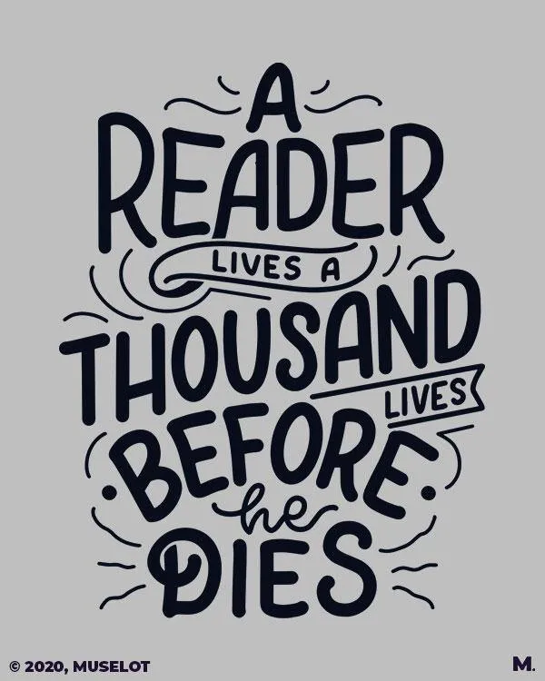 Readers lives 1000 lives printed t shirts