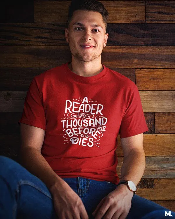 Readers lives 1000 lives printed t shirts