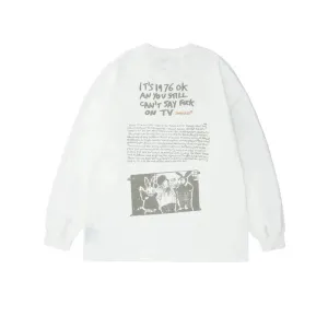 Retro Fun Printed Casual Sweatshirt