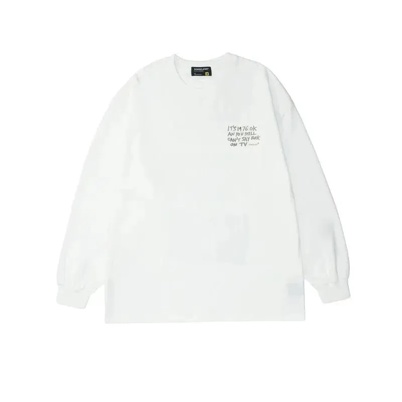 Retro Fun Printed Casual Sweatshirt