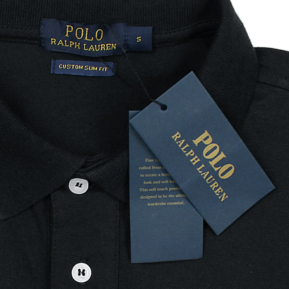 RL C Pony Black Polo Shirt